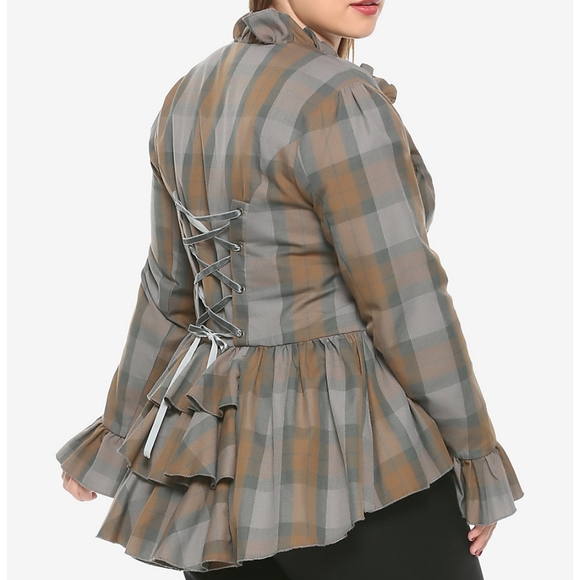 Outlander Laced Peplum Girls Jacket Plus Size Hot Topic Exclusive - Picture 3 of 13